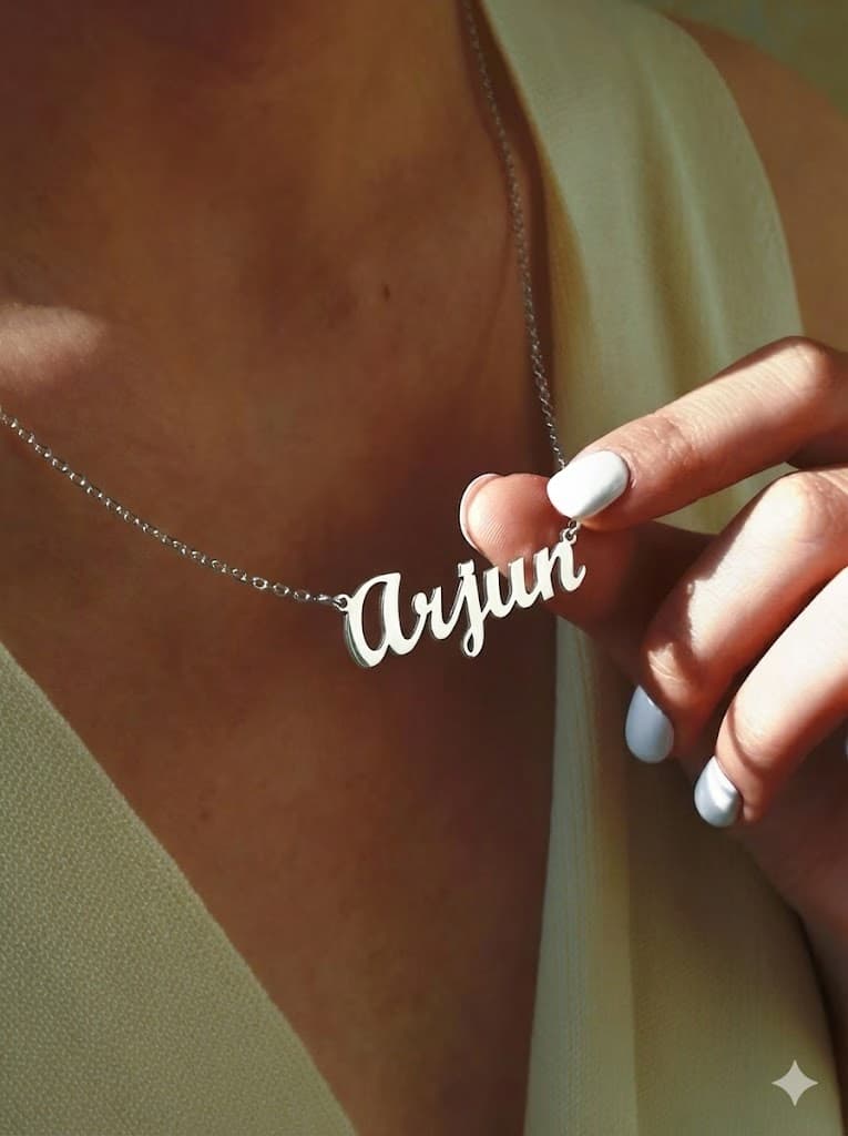 Arjun - Sterling Silver custom name necklace preview