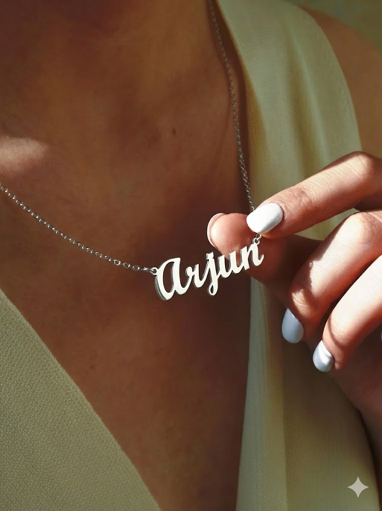 Arjun - Sterling Silver custom name necklace preview